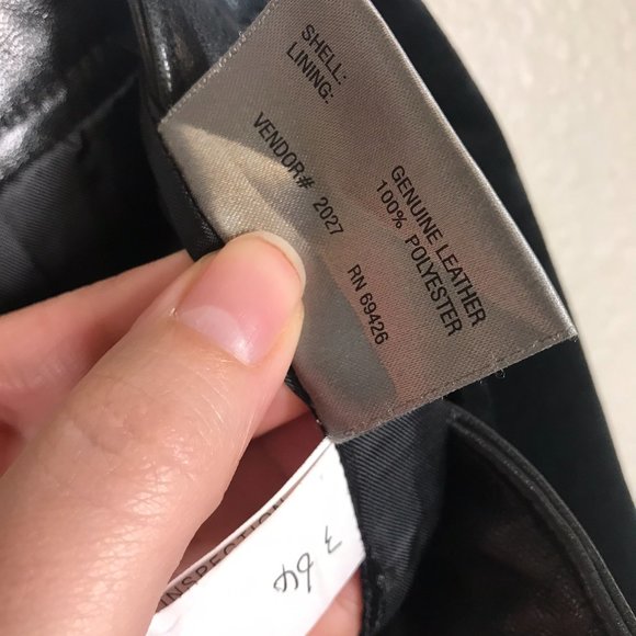 Wilsons Leather x Venus Williams Black 100% Genuine Leather Y2K Straight Pants - Picture 10 of 14